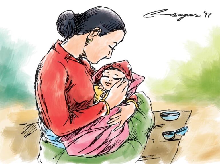 Uneducated mother   (Story )